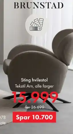 Fagmøbler Sting hvilestol tilbud
