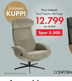 Fagmøbler Flow hvilestol tilbud