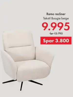 Fagmøbler Remo recliner tilbud