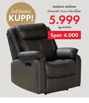Fagmøbler Jackson recliner tilbud