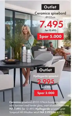 Fagmøbler Ceramica spisebord tilbud