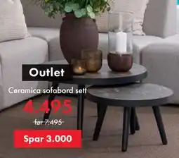 Fagmøbler Ceramica sofabord sett tilbud