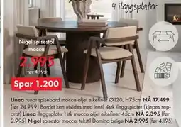 Fagmøbler Nigel spisestol mocca tilbud
