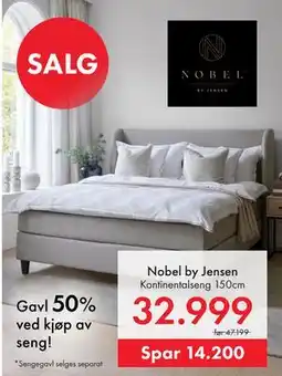 Fagmøbler Nobel by Jensen Kontinentalseng 150cm tilbud