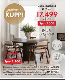 Fagmøbler Linea spisebord tilbud