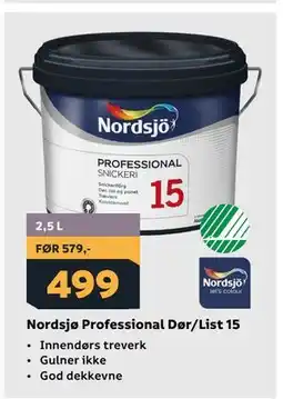 Megaflis Nordsjø Professional Dør/List 15 tilbud