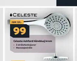 Megaflis Celeste Ashford hånddusj krom tilbud
