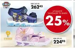 Sparkjøp Utvalgte sandaler til barn tilbud