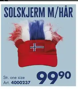 Sparkjøp SOLSKJERM M/HÅR tilbud