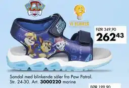 Sparkjøp Sandal med blinkende såler fra Paw Patrol tilbud