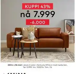 Skeidar Jessie 3-seter tilbud