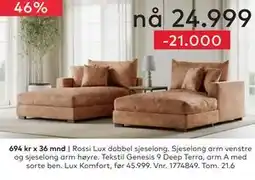 Skeidar Rossi Lux dobbel sjeselong tilbud
