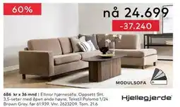 Skeidar Ellinor hjørnesofa tilbud
