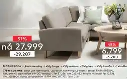 Skeidar Noor Lux Hjørnesofa tilbud