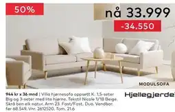 Skeidar Villa hjørnesofa oppsett K tilbud