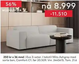 Skeidar Evo 3-seter tilbud