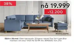 Skeidar Eden hjørnesofa tilbud
