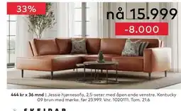 Skeidar Jessie hjørnesofa tilbud