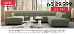 Skeidar Evo U-sofa tilbud