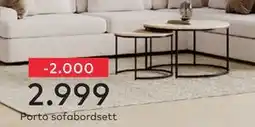 Skeidar Porto sofabordsett tilbud