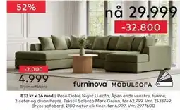 Skeidar Paso Doble Night U-sofa tilbud