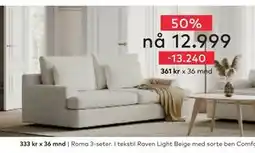 Skeidar Roma 3-seter XL tilbud