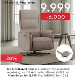 Skeidar Kansas Recliner tilbud