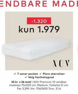Skeidar XOV Premium 10 vendbar madrass tilbud