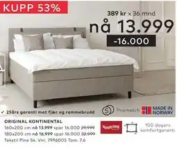 Skeidar ORIGINAL KONTINENTAL tilbud