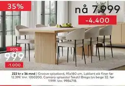 Skeidar Groove spisebord tilbud
