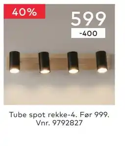 Skeidar Tube spot rekke-4 tilbud