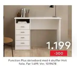 Skeidar Function Plus skrivebord tilbud
