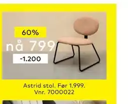 Skeidar Astrid stol tilbud