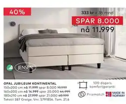 Skeidar OPAL JUBILEUM KONTINENTAL tilbud