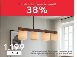 Skeidar Franklin pendel tilbud