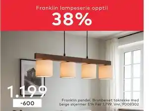 Skeidar Franklin pendel tilbud