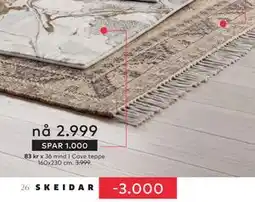 Skeidar Cave teppe tilbud