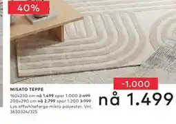 Skeidar MISATO TEPPE tilbud