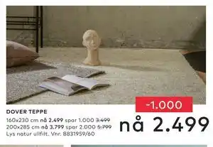 Skeidar DOVER TEPPE tilbud