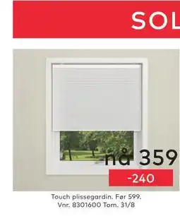 Skeidar Touch plissegardin tilbud