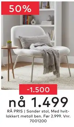 Skeidar Sander stol tilbud