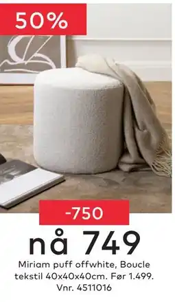 Skeidar Miriam puff tilbud