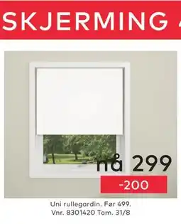 Skeidar Uni rullegardin tilbud