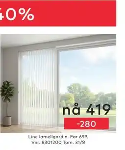 Skeidar Line lamellgardin tilbud