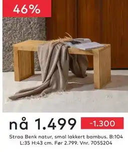 Skeidar Straa Benk tilbud
