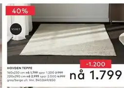 Skeidar HOVDEN TEPPE tilbud