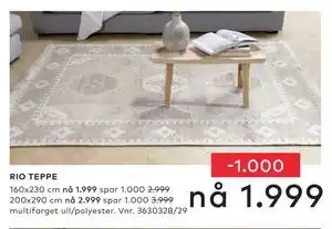 Skeidar RIO TEPPE tilbud