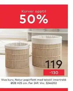 Skeidar Viva kurv tilbud