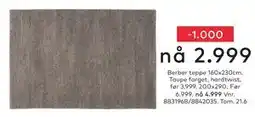 Skeidar Berber teppe tilbud