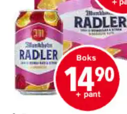 Nærbutikken MUNKHOLM Radler boks tilbud